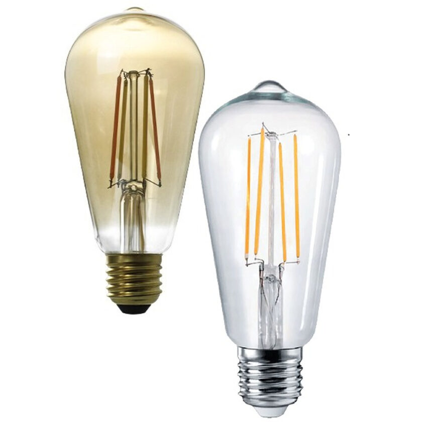 LV Luce LED 8W Dimmable Filament E27 ST64 (10x)