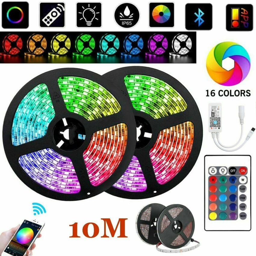 Philips RGB 10 metres of LED Strip Light full Kit pack + Remote + WiFi & Smartphone App - Tuya