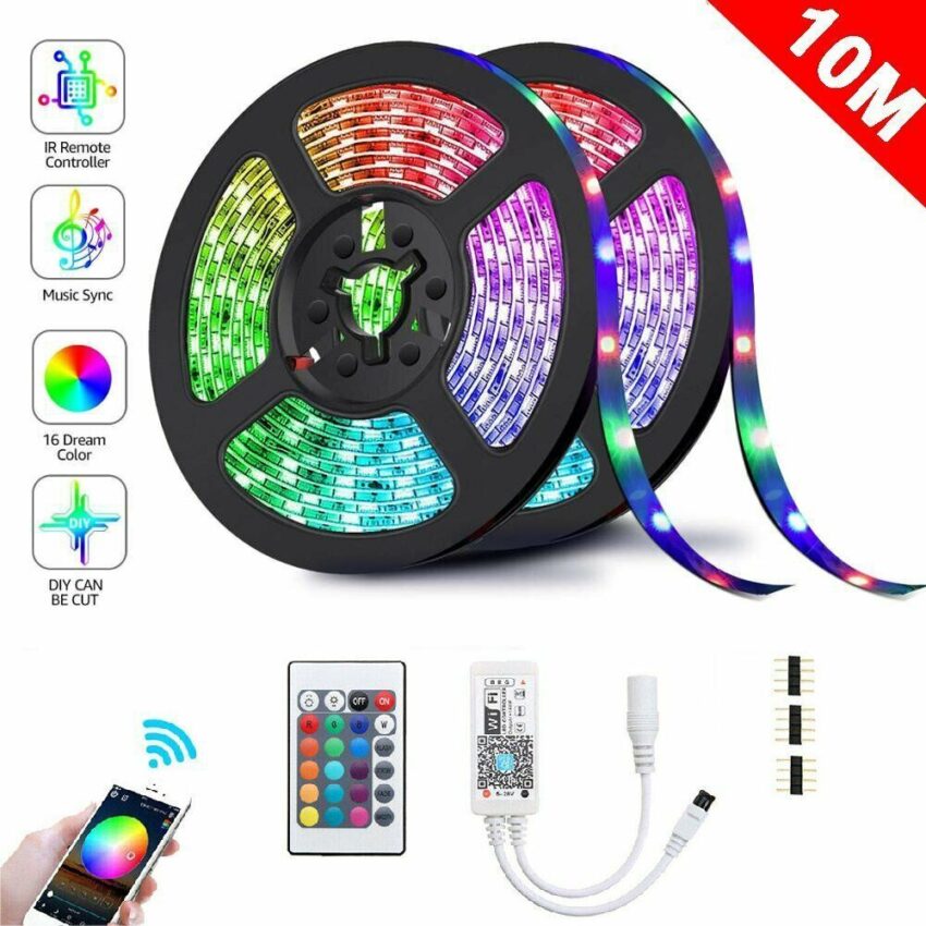 Philips RGB 10 metres of LED Strip Light full Kit pack + Remote + WiFi & Smartphone App - Tuya - Image 2