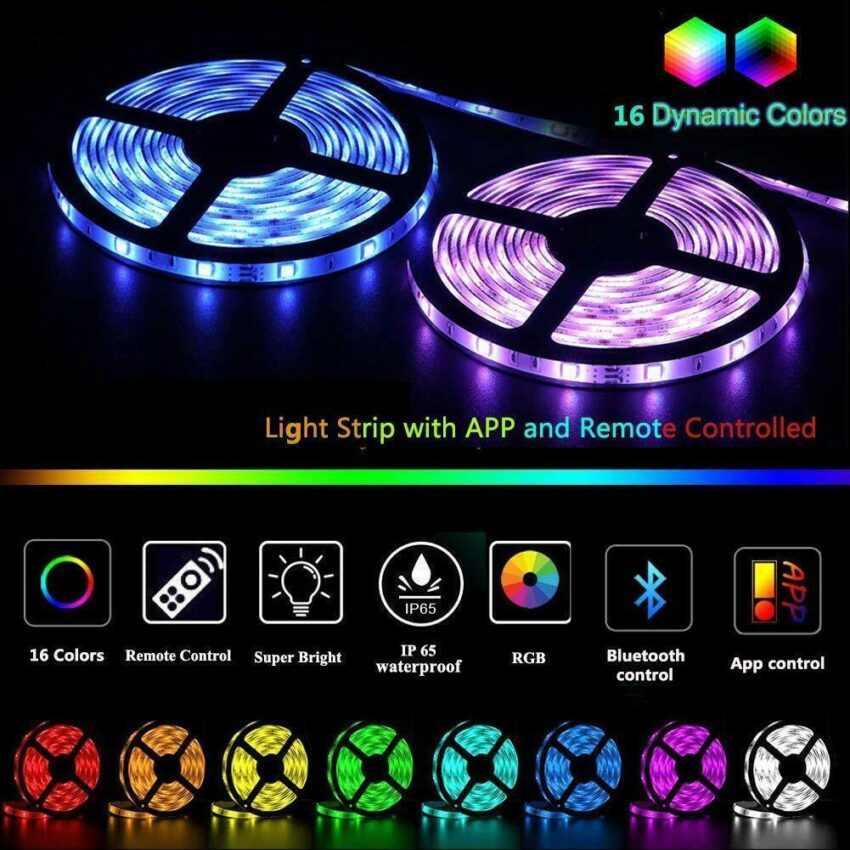 Philips RGB 10 metres of LED Strip Light full Kit pack + Remote + WiFi & Smartphone App - Tuya - Image 3