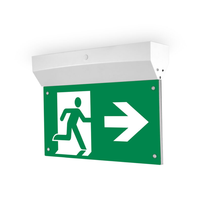 CROWN LIGHTING 3W LED Edge Blade Emergency Exit Sign (10x)