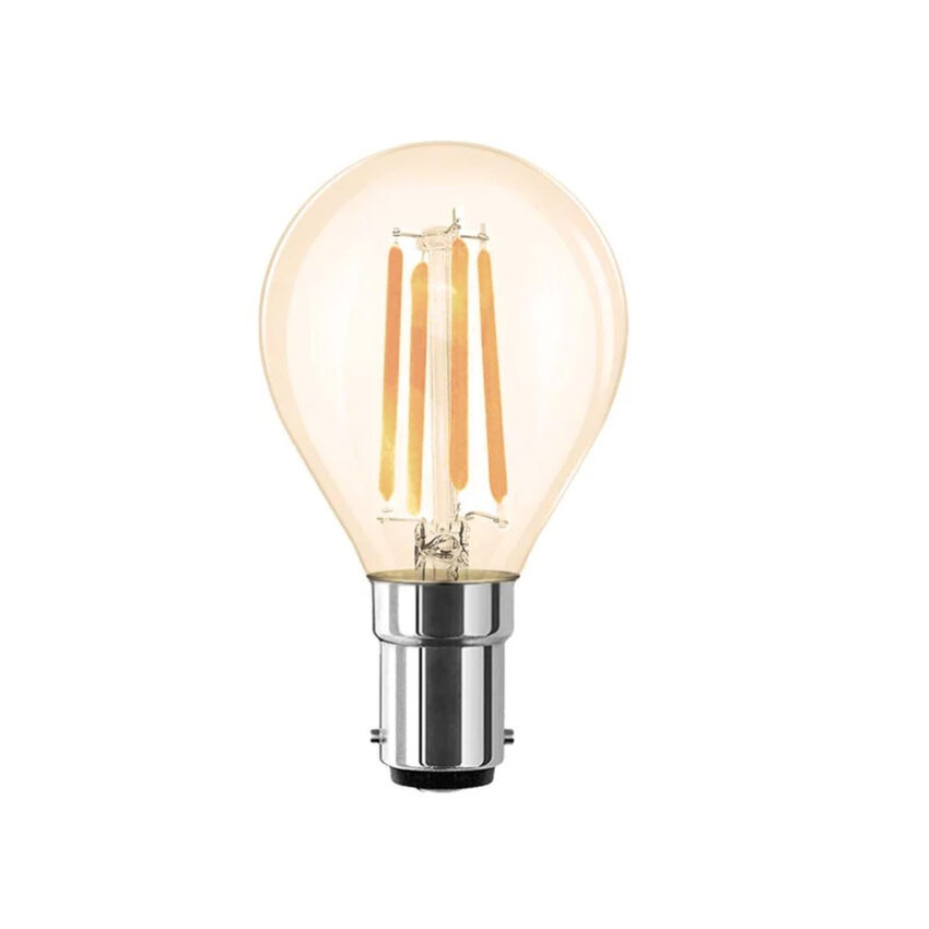 LV Luce LED Filament G45 Dimmable 4W B15 2700k Warm White Globe Bulb (20x)