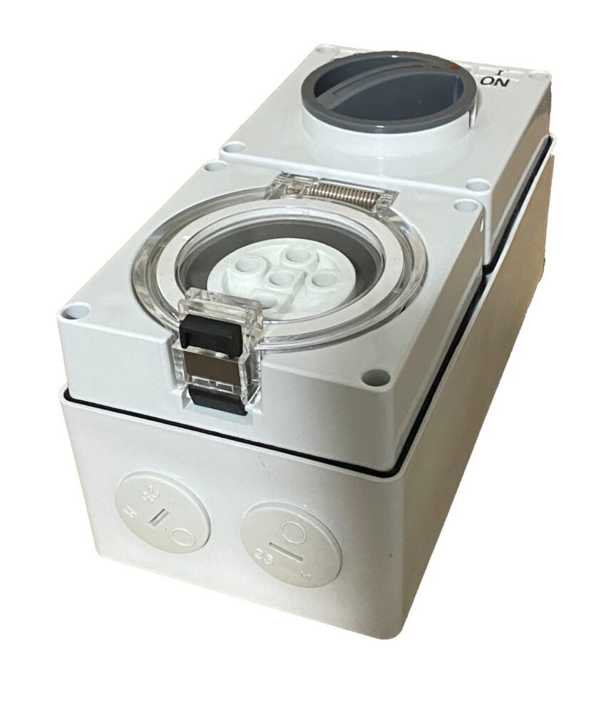 3A AU 5 Round Pin 3 Phase 20A Industrial Combination Switch Socket ...