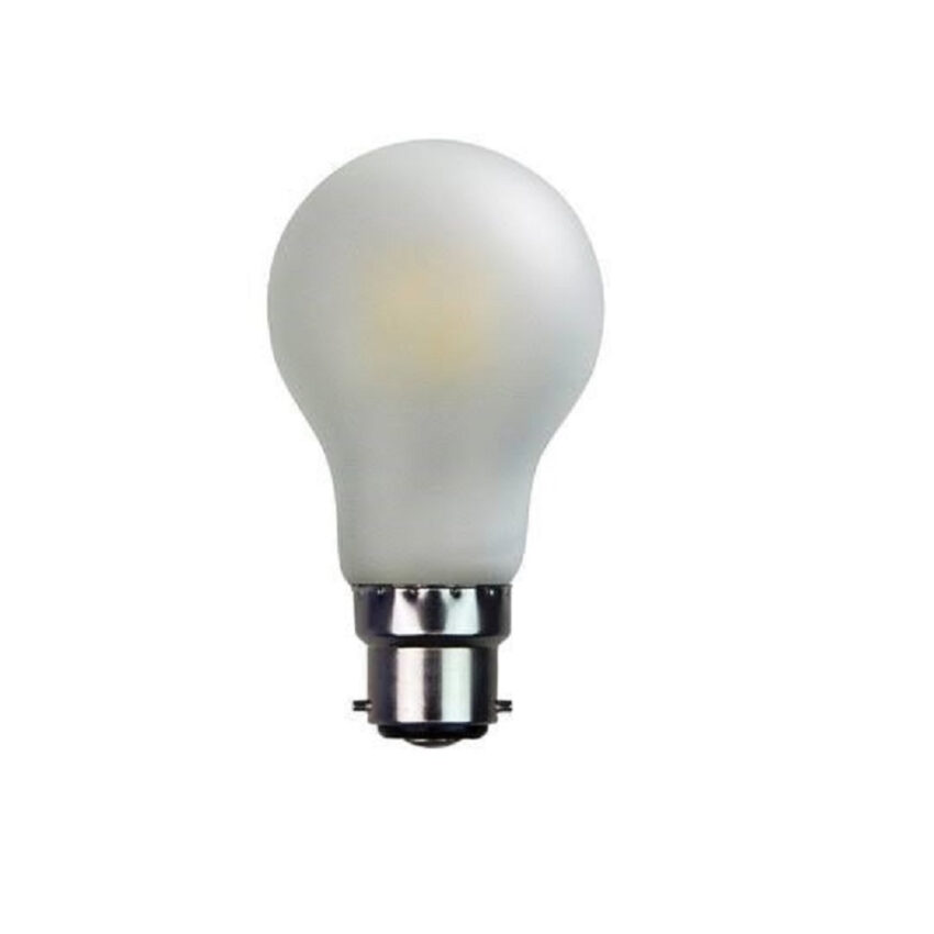 LV Luce 8w 240v A60 GLS LED Filament Light Bulb - B22 6000K Daylight - Frosted Full